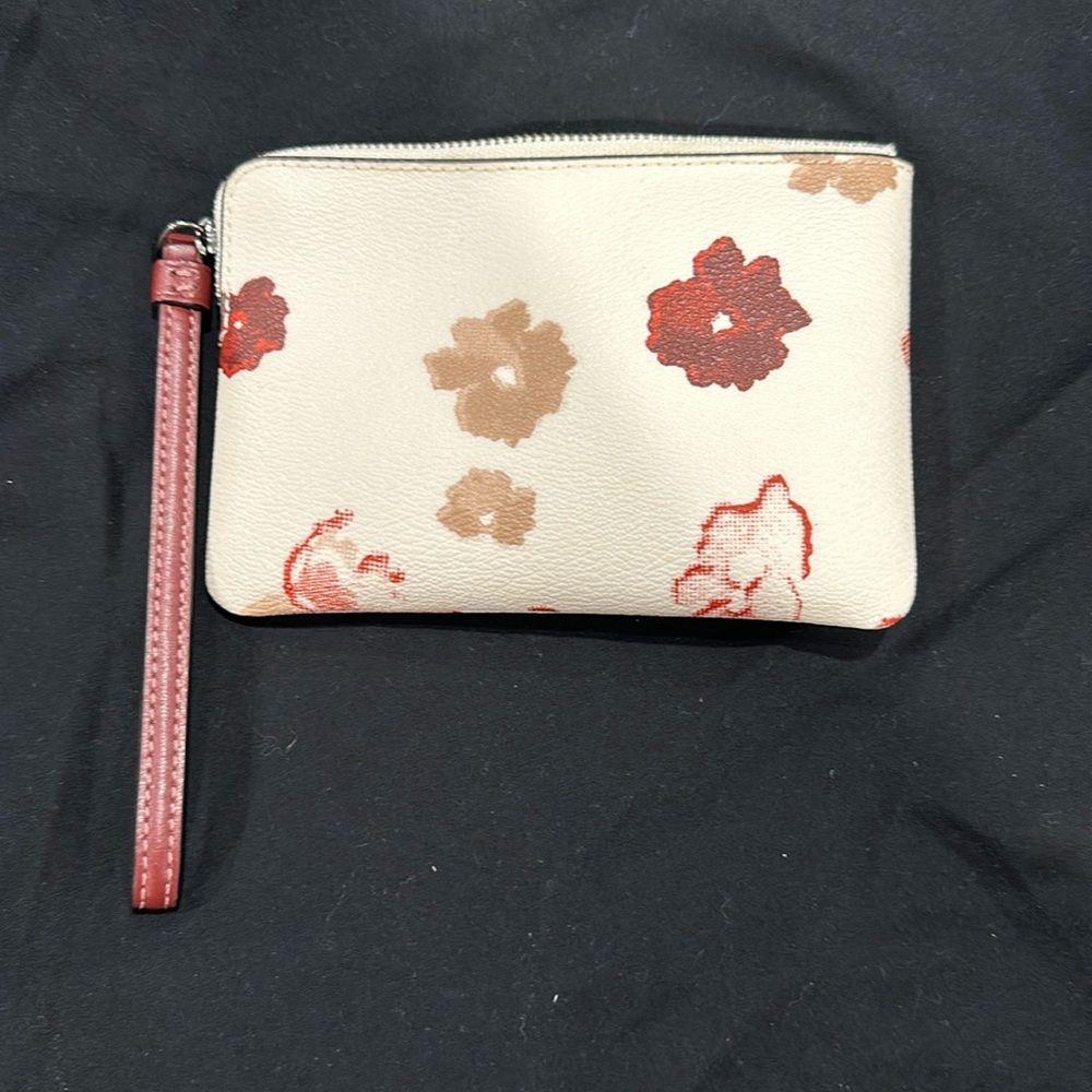 Coach Cream Floral Wristlet - Picture 3 of 7